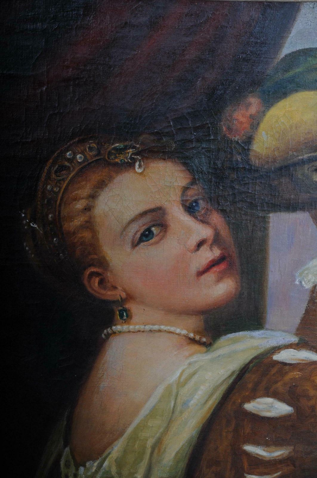 Oil Painting Lavina The Daughter Of Tizians Mon. F. W, Circa 1920 photo Art