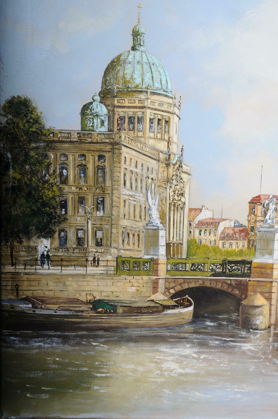 20th Century Oil Painting By Hermann Muth, Berlin City Palace photo for sale