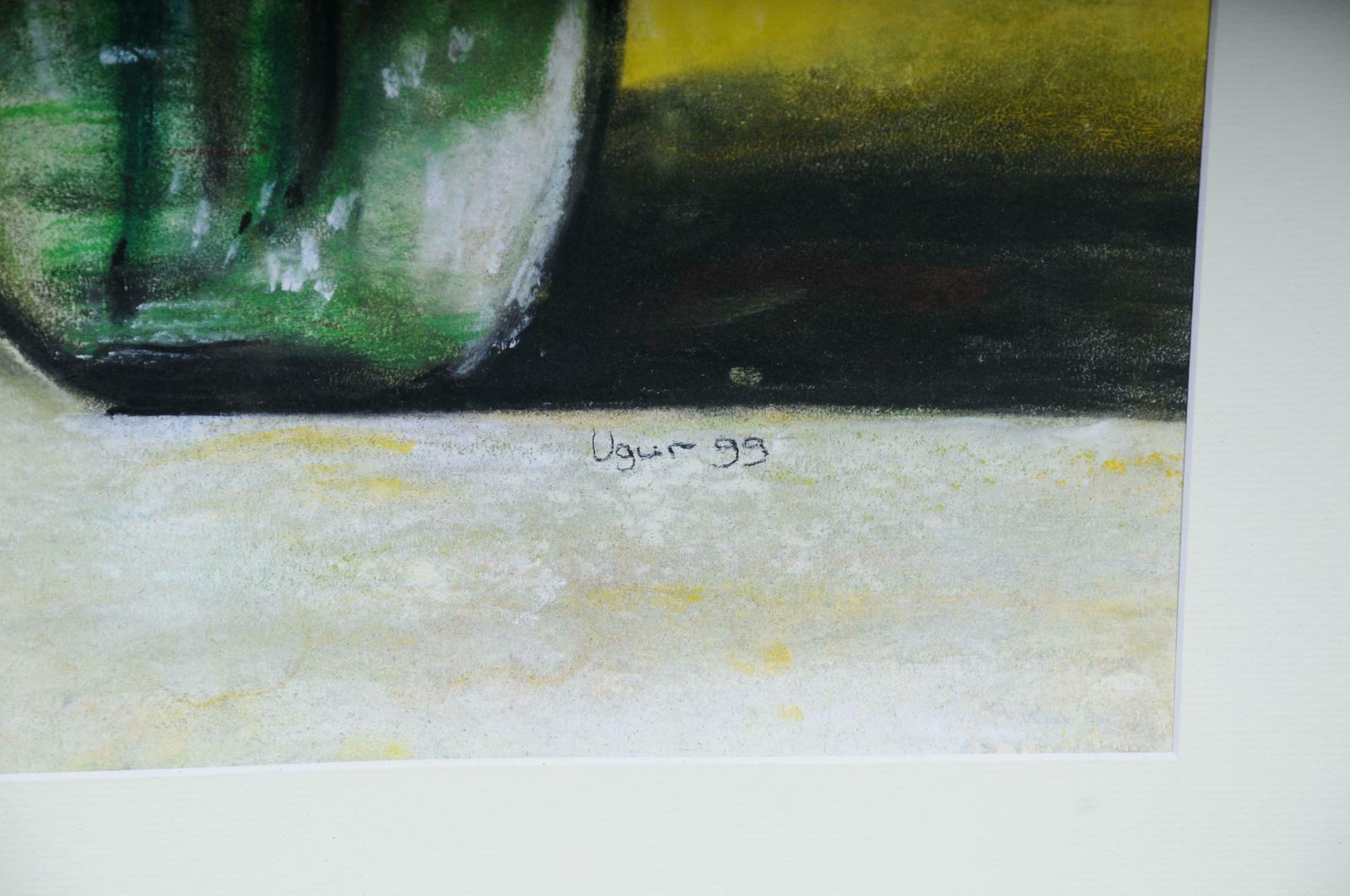 20th Century Tulips Still Life "Ephemeral Beauty) Pastel On Paper, Signed Ugur photo vintage