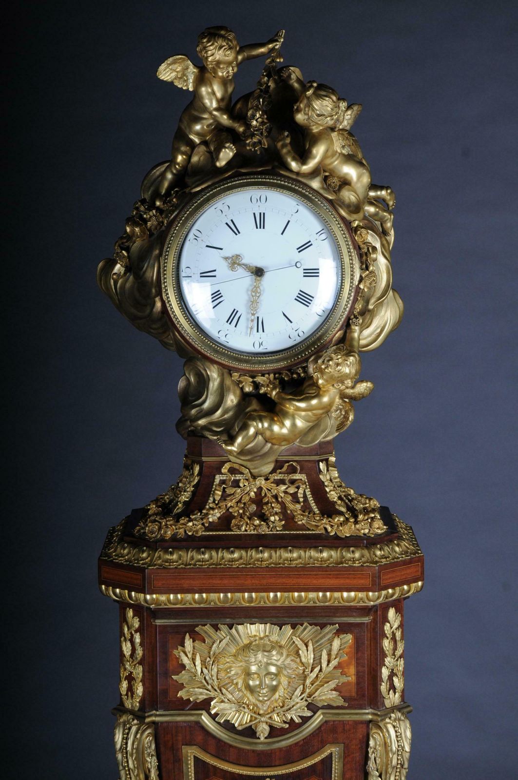 Napoleon III Pedestal Clock “Parquet Regulator” After Jean Henri Riesener, 1734 photo Home Decor