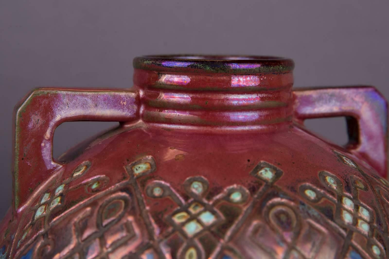 19th Century Art Nouveau Ceramic Vase photo for sale