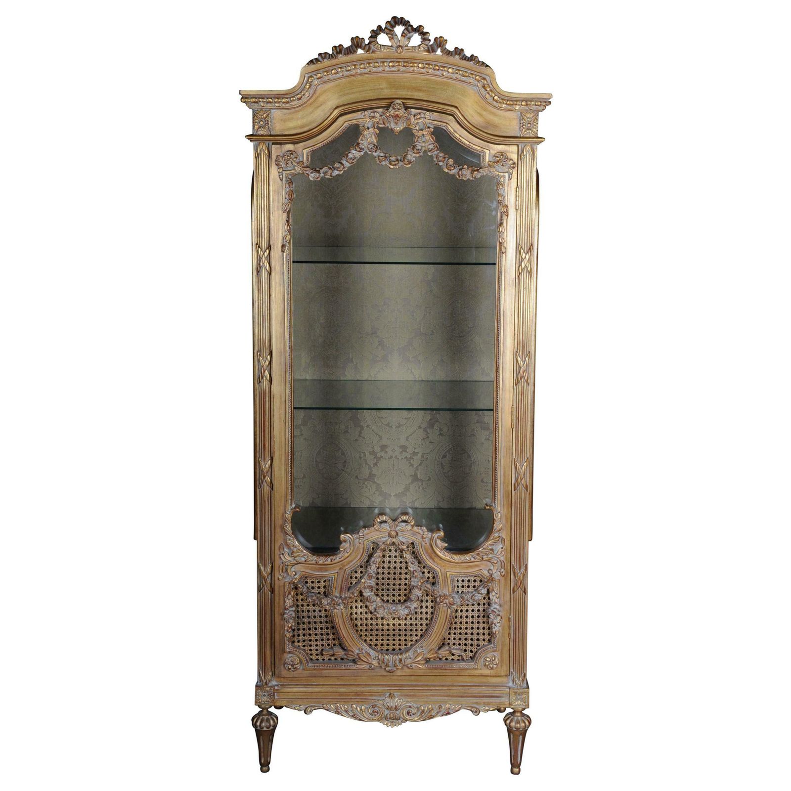 20th Century Elegant French Showcase In Louis XVI Style