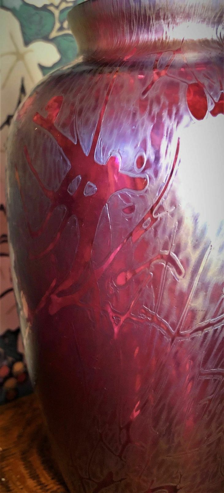 2 Royal Brierley Pink Irridescent Studio Glass Vases   Large And Small photo for sale