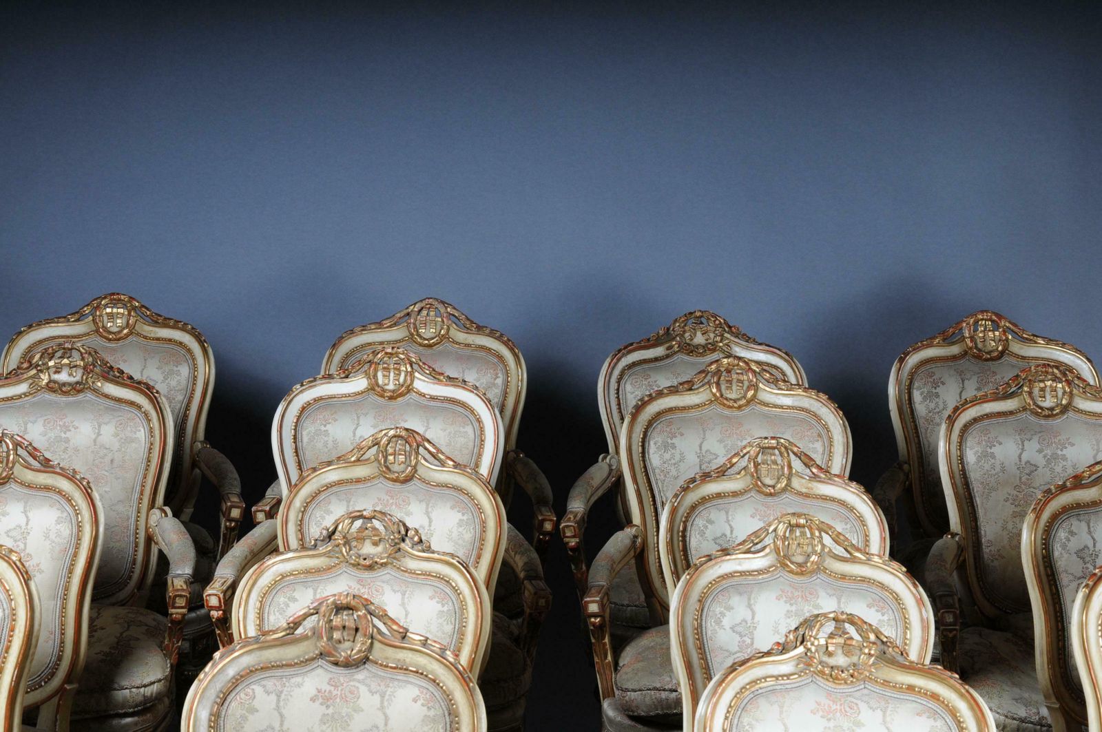 photo buy French Set Of 18 Salon Chairs / Armchairs, Napoleon III