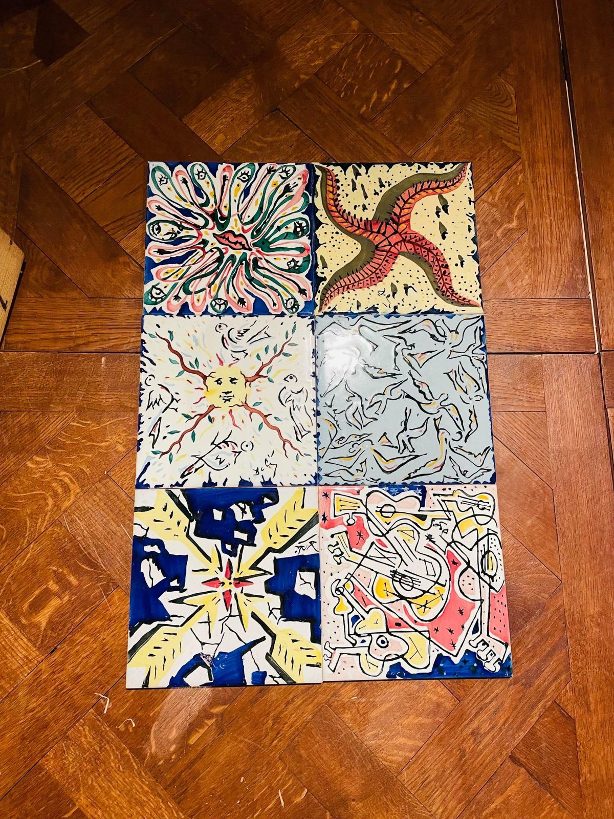 Salvador Dali “La Suite Catalane” Set Of 6 Dali Tiles, 1954 photo 1092.0