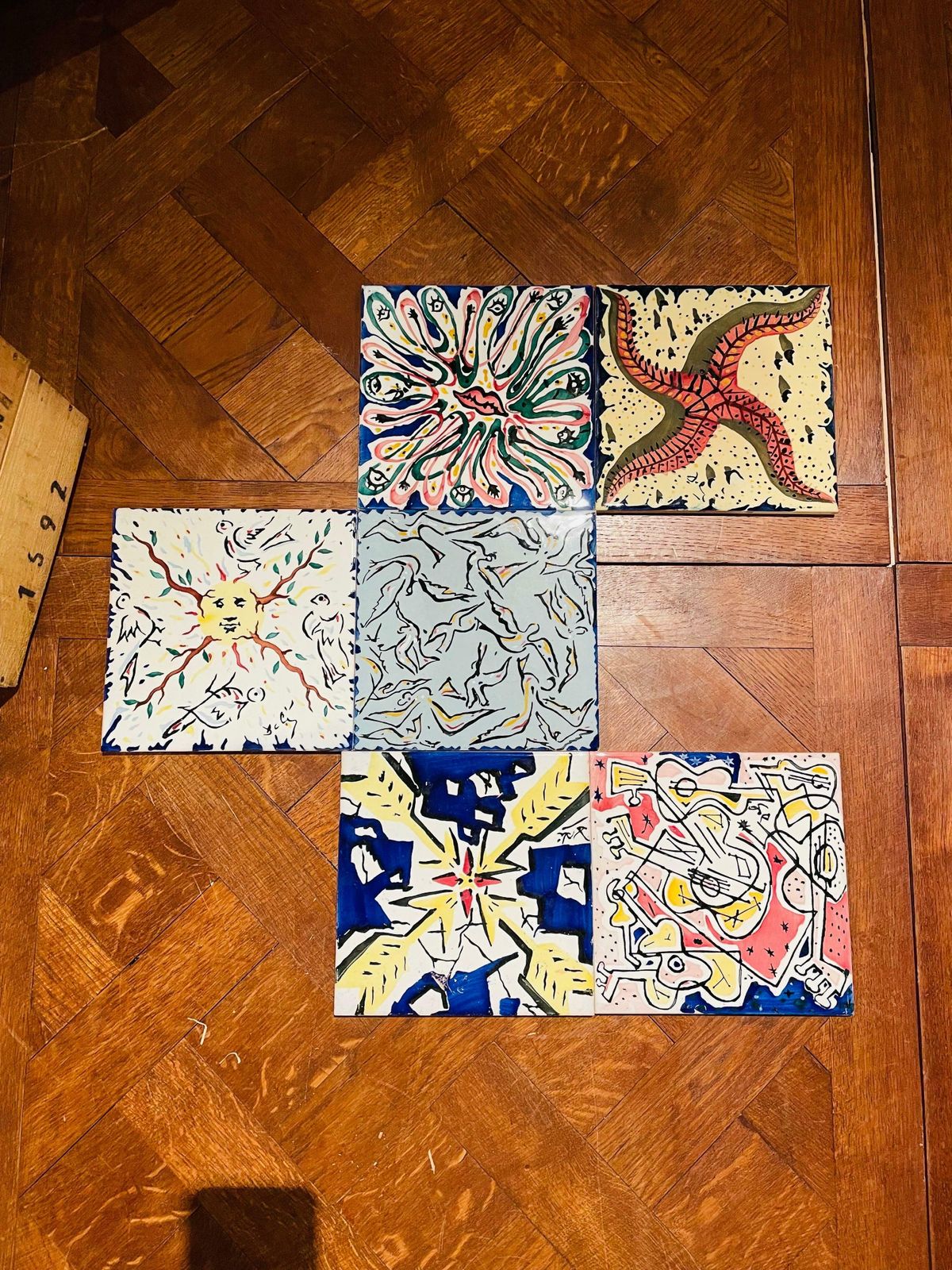 Salvador Dali “La Suite Catalane” Set Of 6 Dali Tiles, 1954 photo vinterior