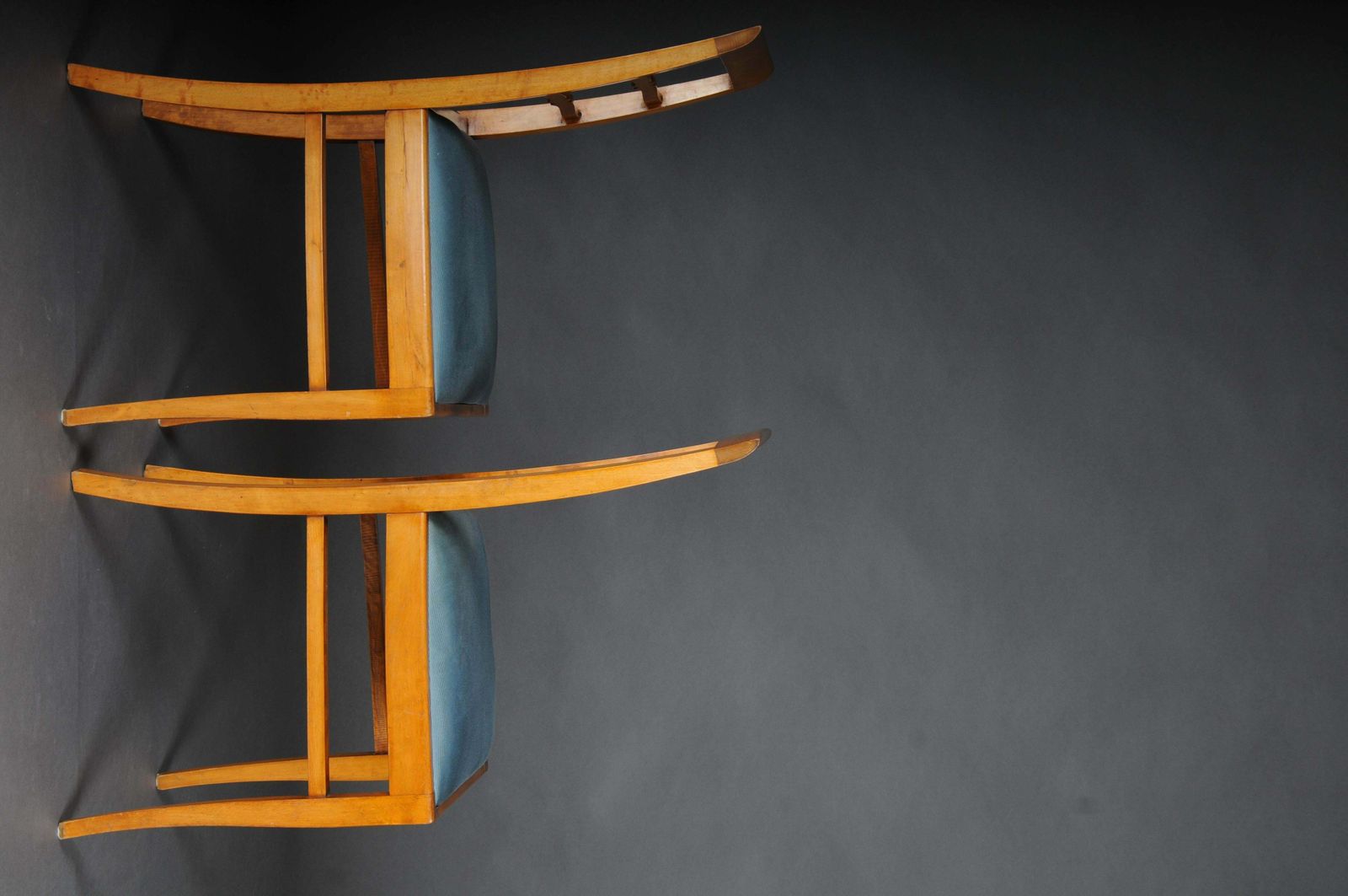 20th Century Set Of 2 Biedermeier/Art Deco Chairs, Birch photo vintage
