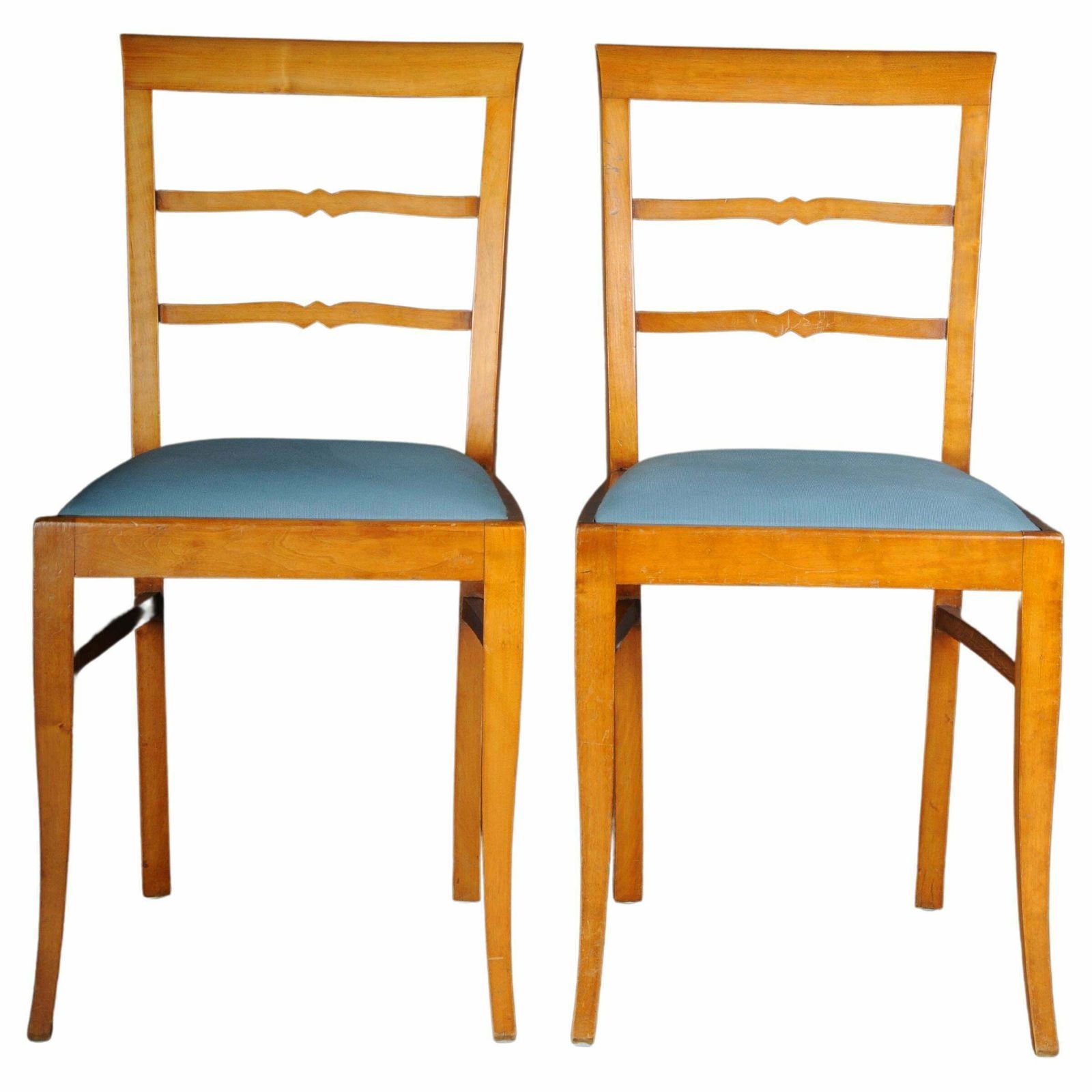 20th Century Set Of 2 Biedermeier/Art Deco Chairs, Birch