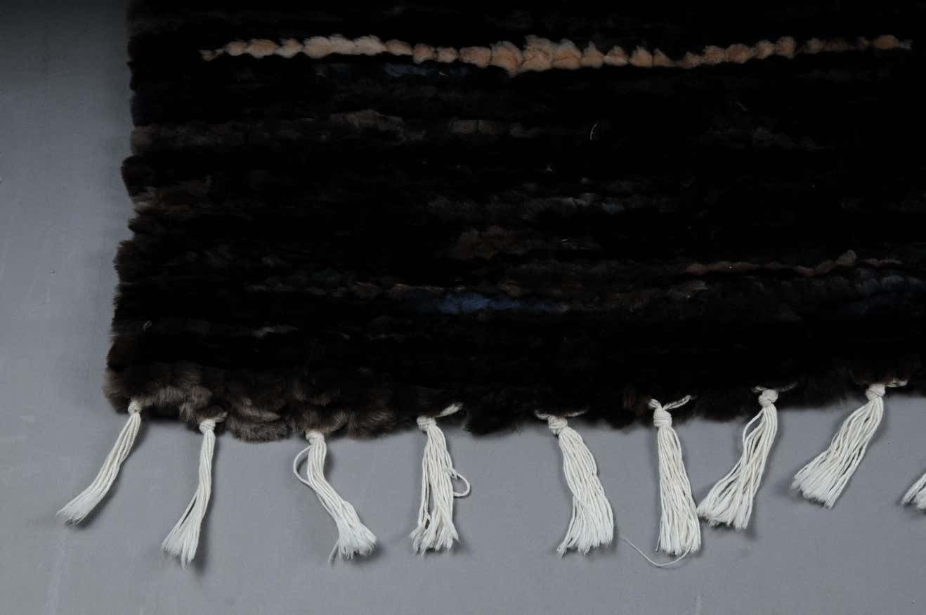 Exclusive Real Fur Rug Designer Rug photo for sale