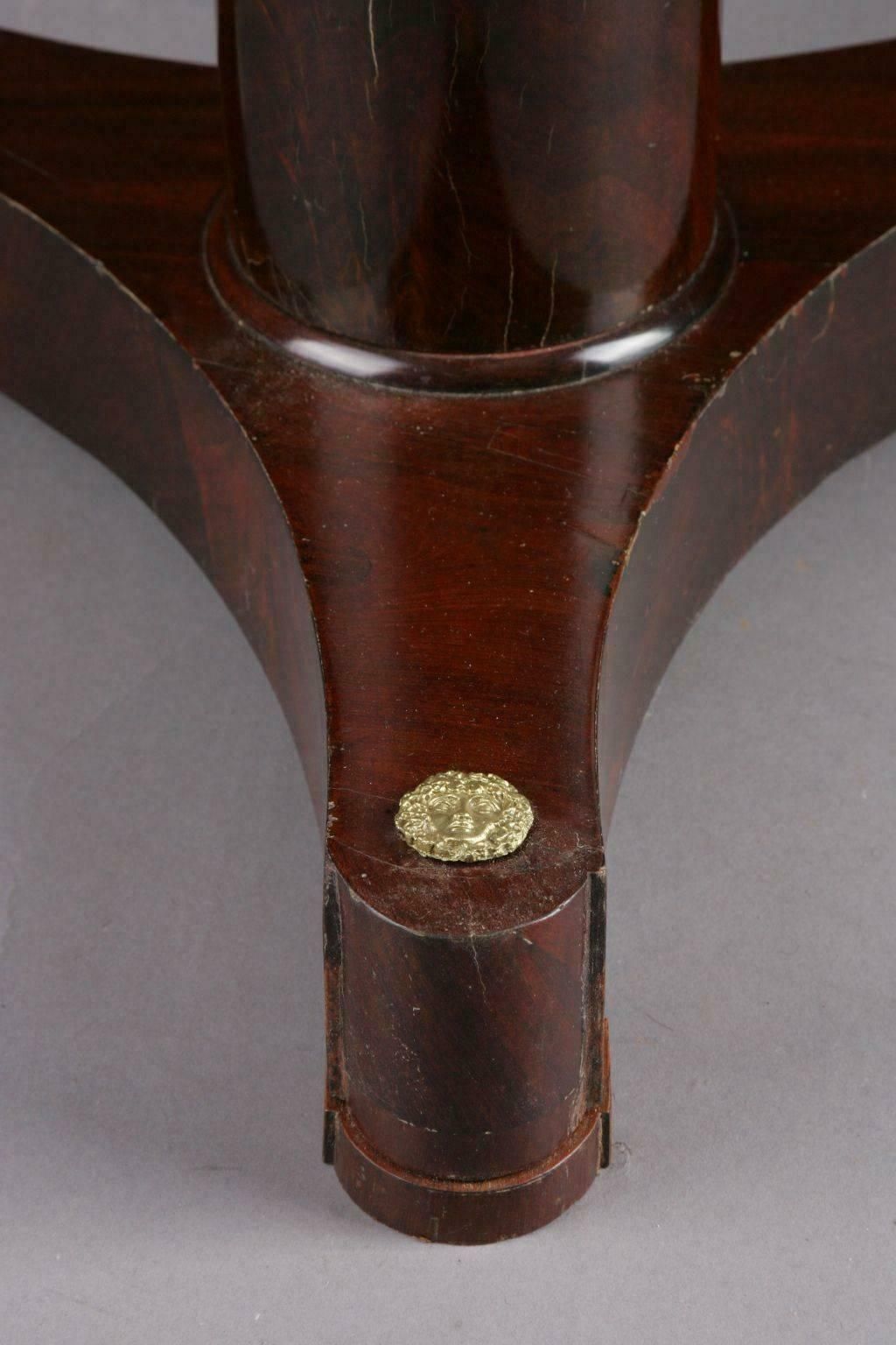 19th Century Empire France Lyra Shaped Curly Legs Side Tables, Circa 1815 photo buy