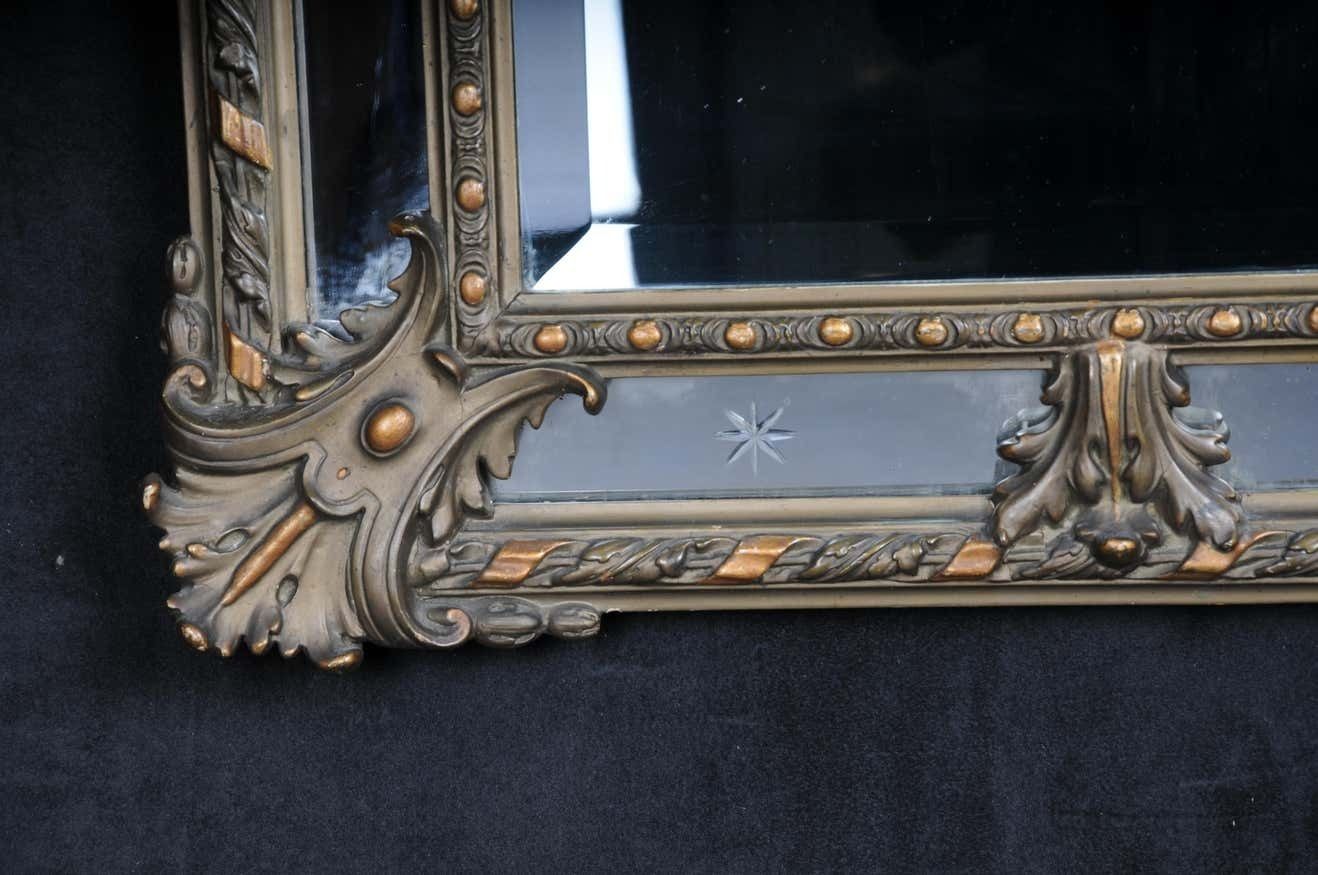 photo for sale 19th Century Antique Historicism Mirror, Around 1870, Gilded