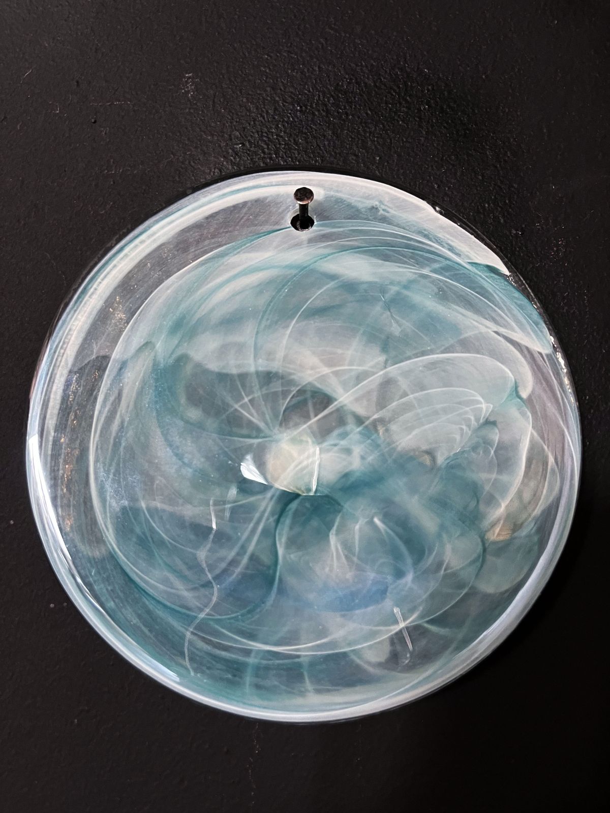 High Quality Murano Chandelier Space Age   57 Blue Albaster Iridescent Glasses photo furniture