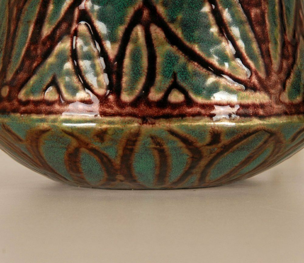 1450.0 French Art Deco Geometric Table Lamps In Enamel On Copper Camille Faure, 18th Century, Set Of 2 photo