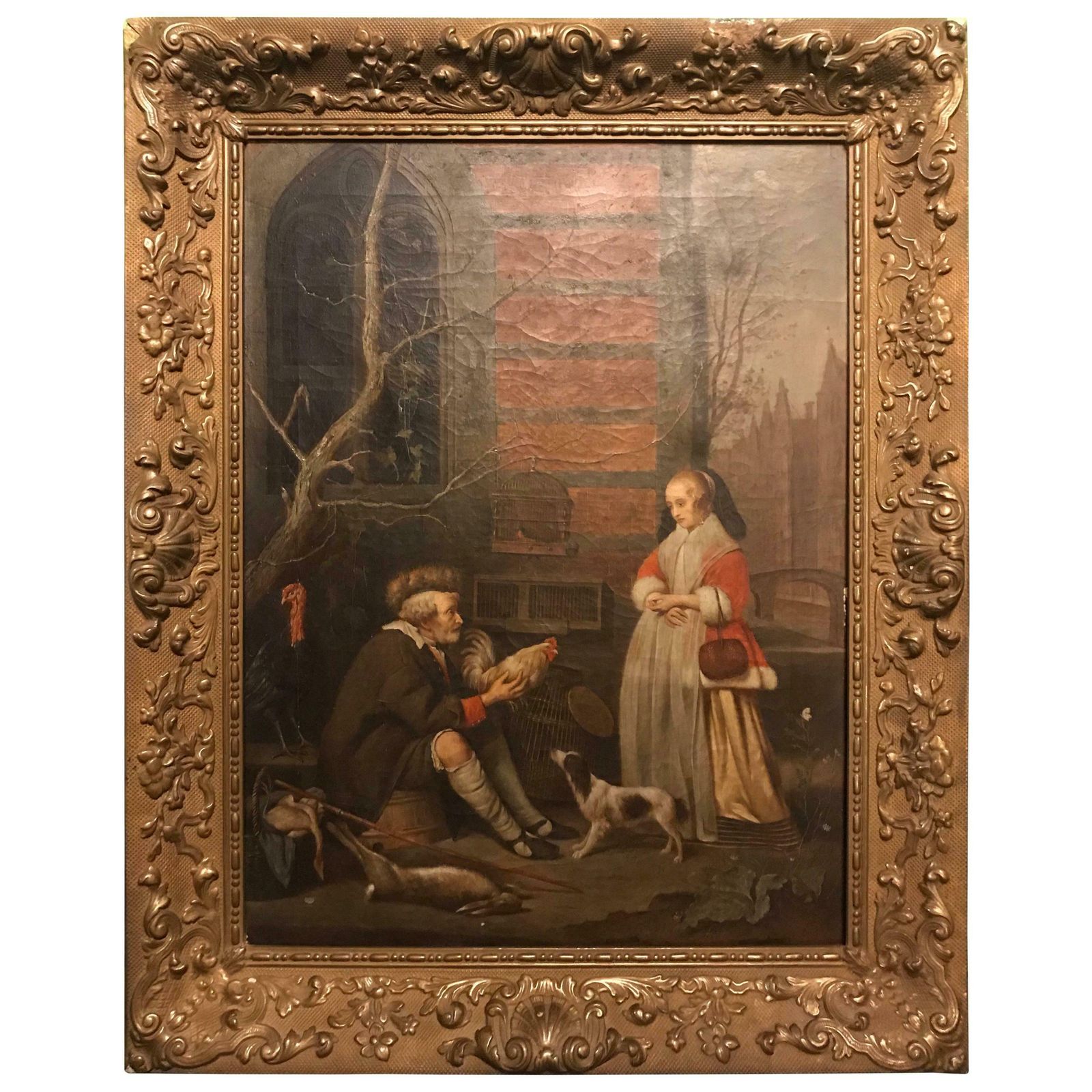 Poultry Seller Oil Painting 1870 Fine Quality To Gabriel Metsu Netherland £3,470.47  9