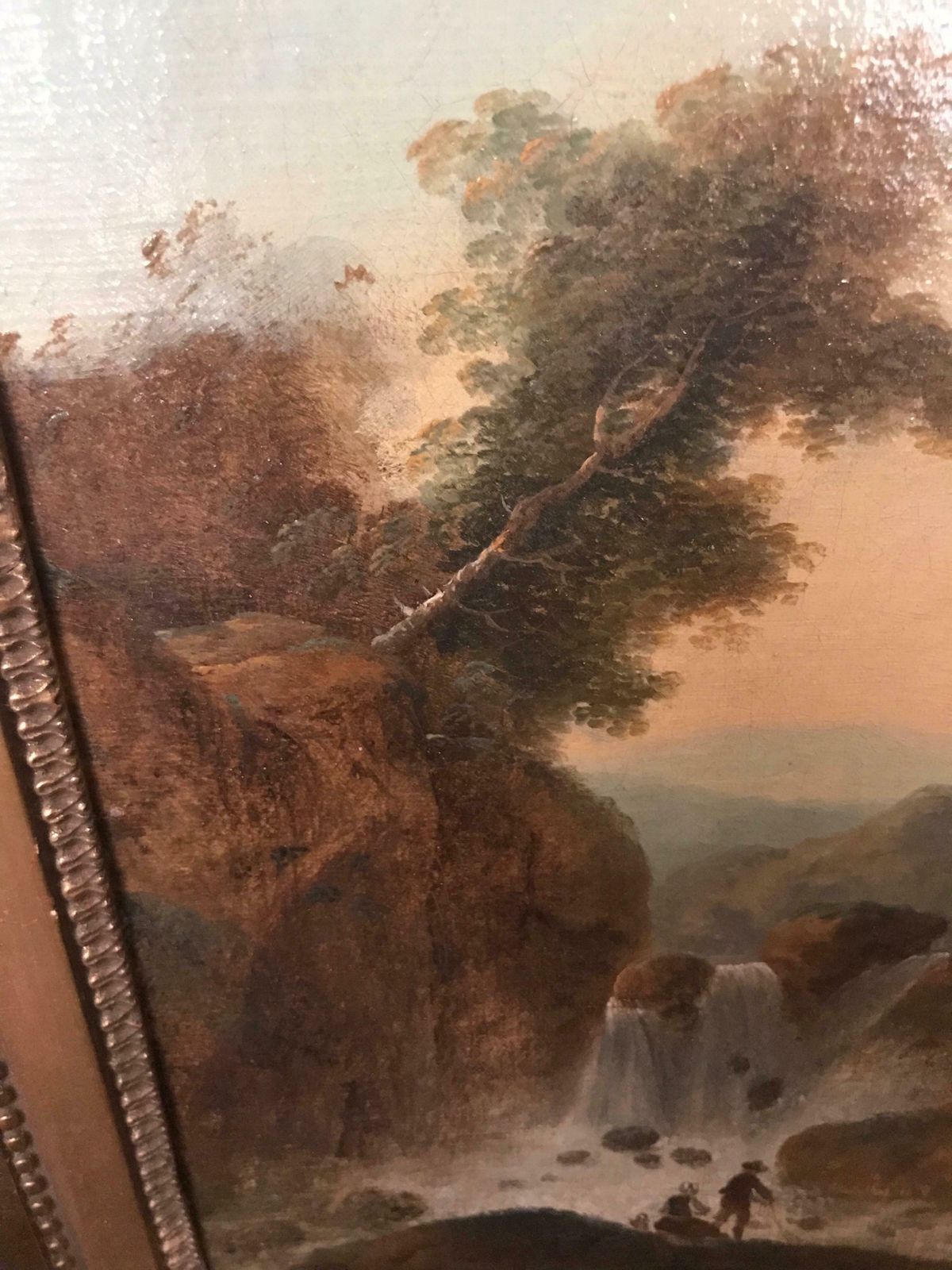 Oil Painting Waterfall In The Roman Mountains, 18th Century photo 3063.0