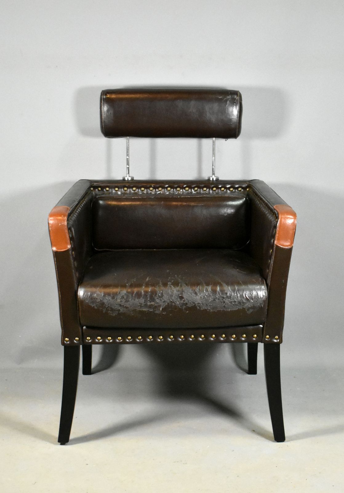 French Mid Century Lounge Chair In Leatherette photo Furniture