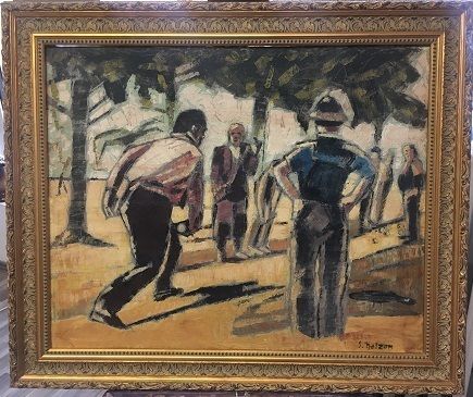 "The Game Of Petangue" J.Molzahn (1892 1965)