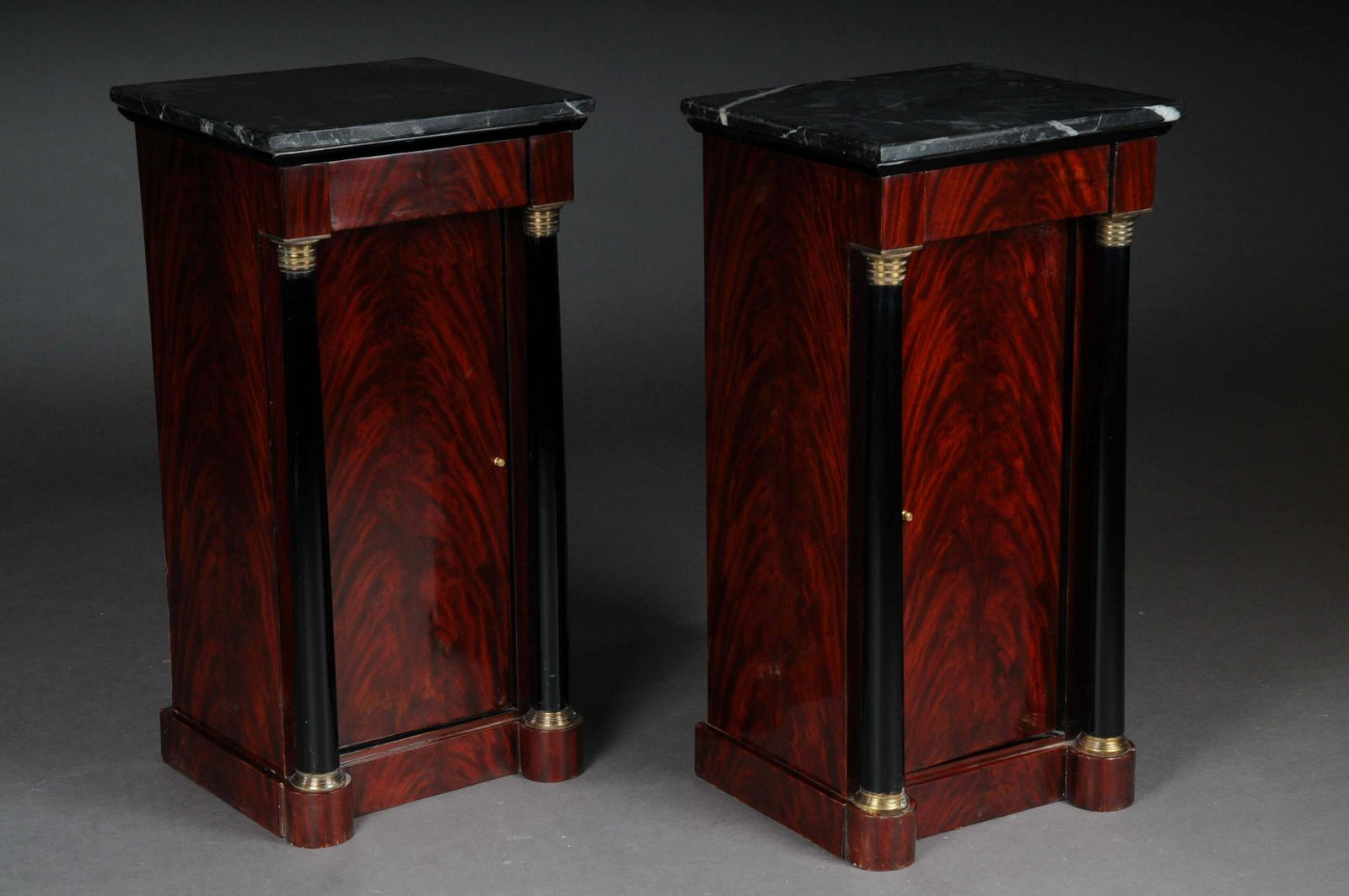 Classic Bedside Table, Side Table In Biedermeier, Mahogany, Right photo vintage