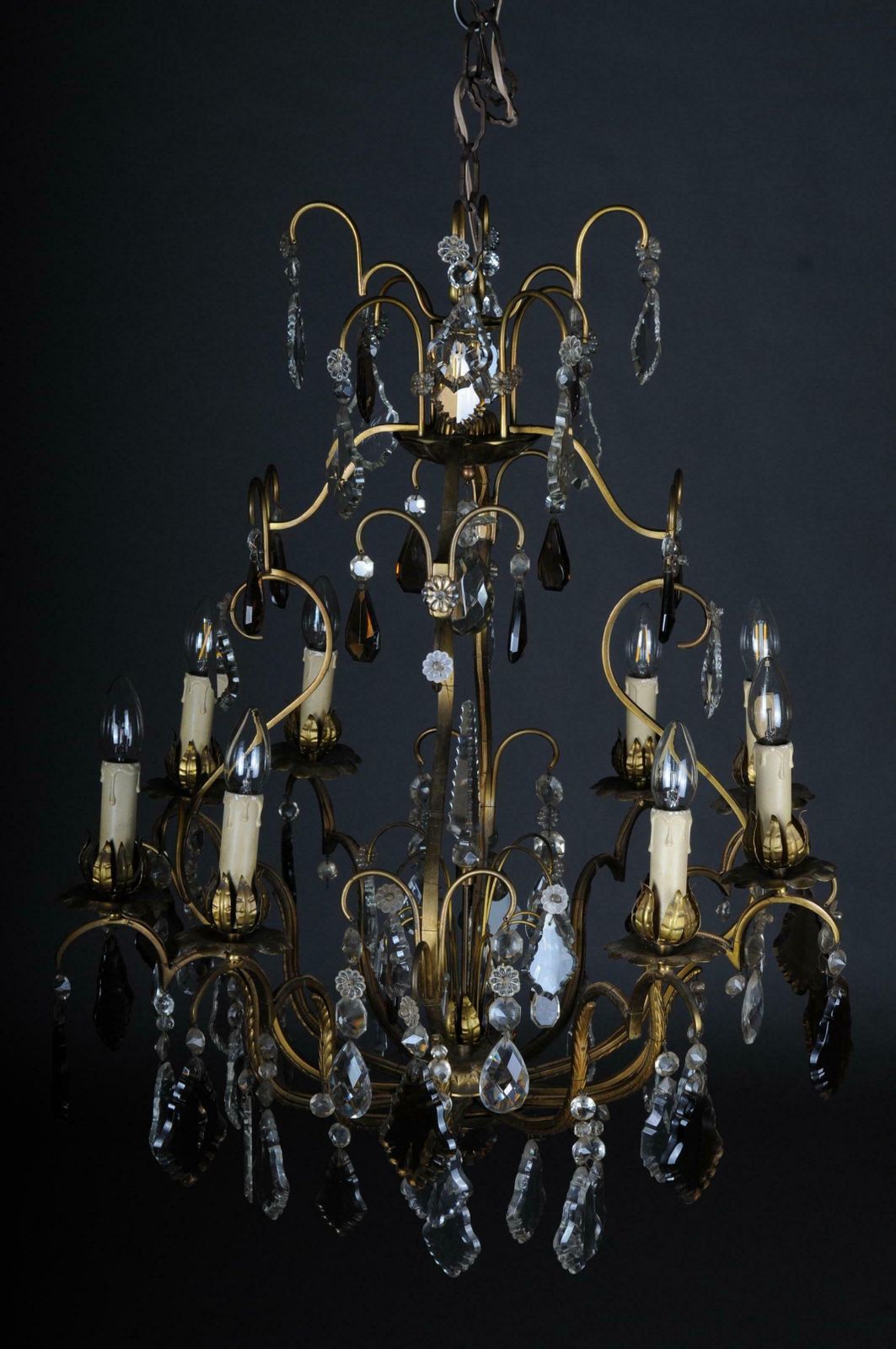 Antique French Baroque Chandelier, Circa 1930 photo furniture