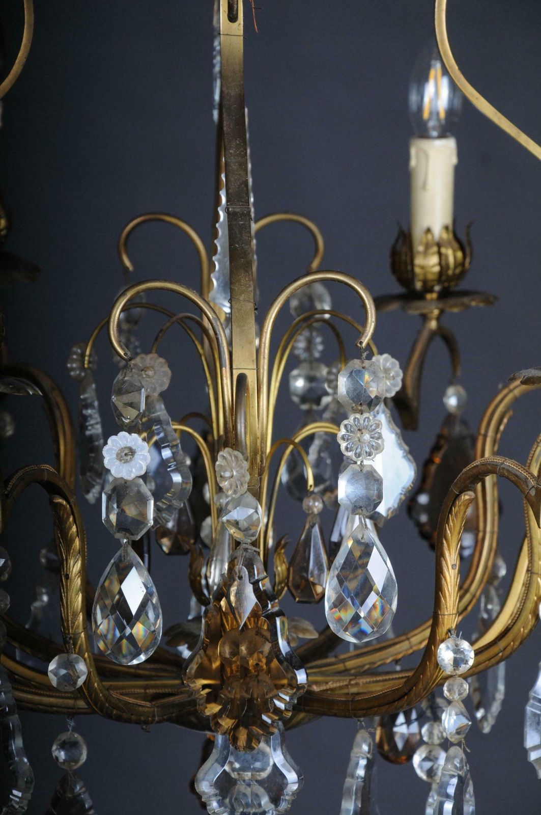 Antique French Baroque Chandelier, Circa 1930 photo vinterior