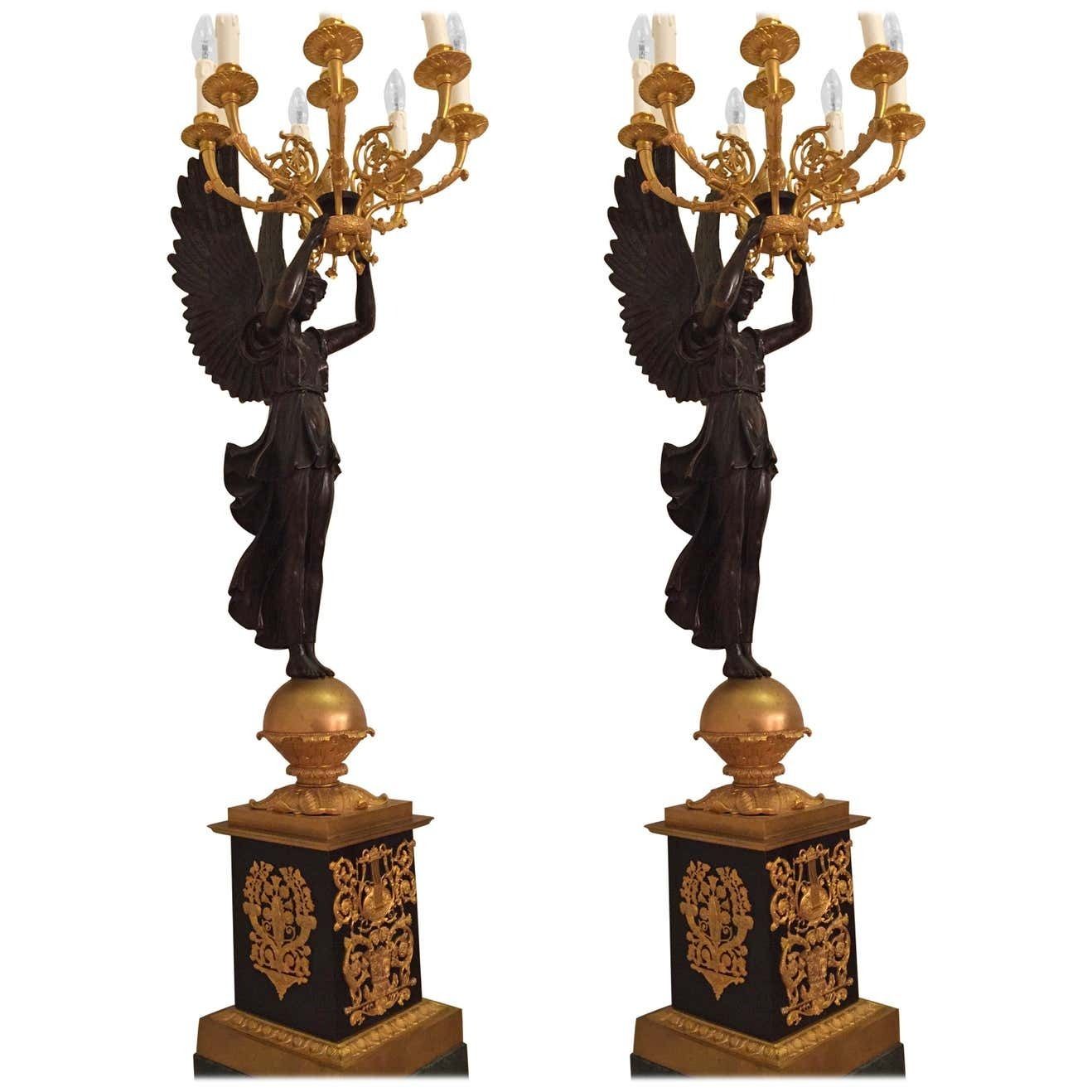 Pair Of 20th Century Princely Candelabra After Pierre Philippe Thomire photo furniture