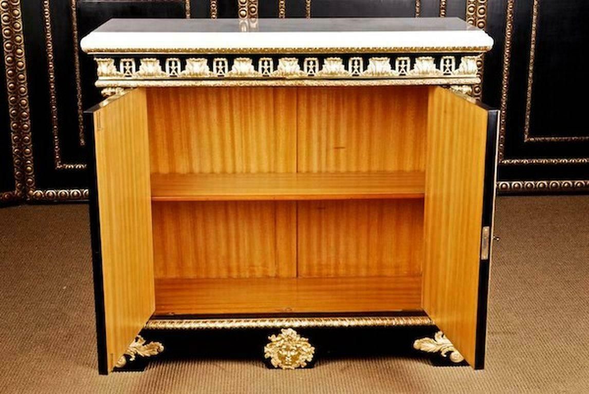 20th Century Louis XIV Black Piano Veneer Cabinet photo for sale