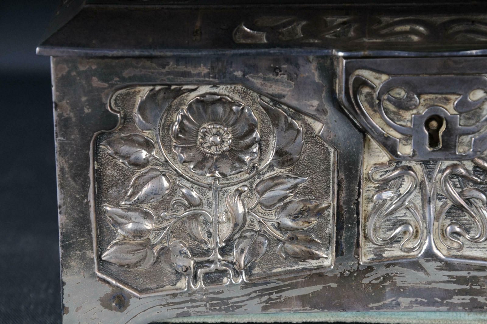 Wmf Box Jewellery Chest Antique Art Nouveau Silvered Germany photo vintage