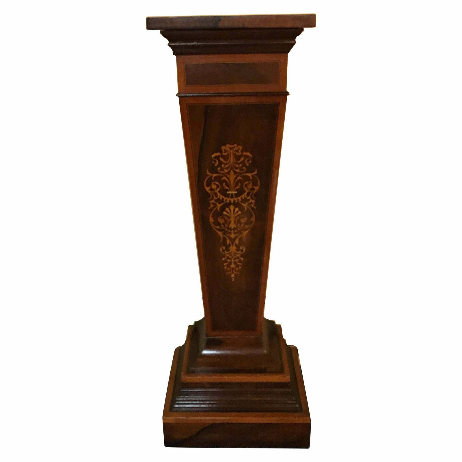 20th Century Unique Pillar  Pedestal  Column Veneer England Victorian photo furniture