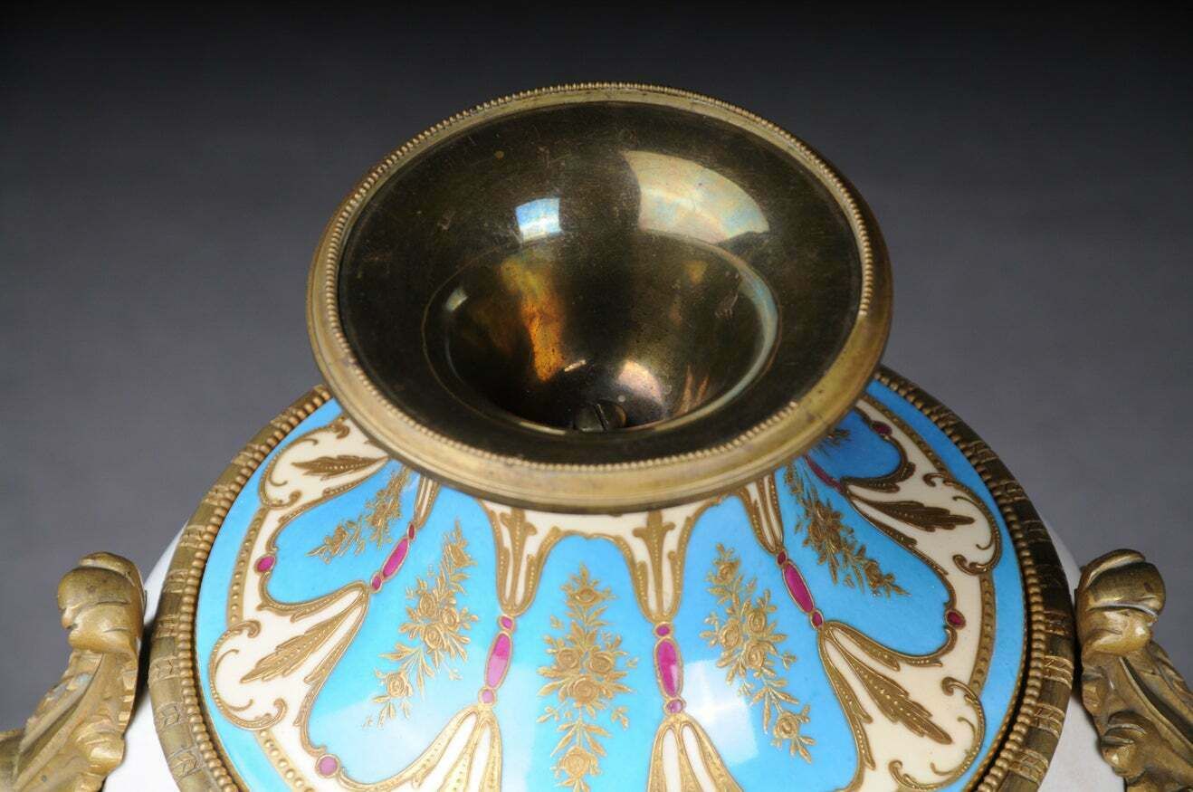 photo buy 19th Century Monumental Sèvres Vase With Bronze Mounting