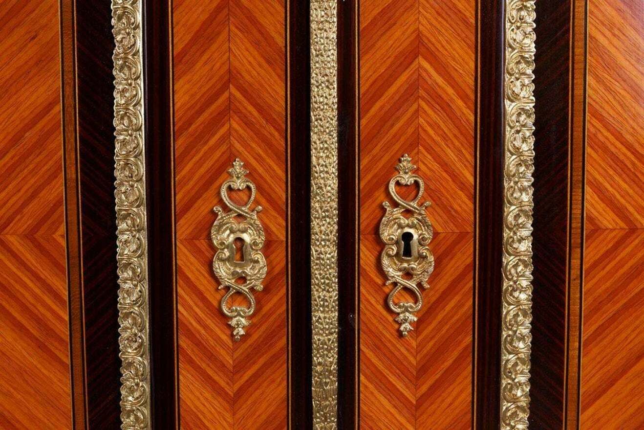 20th Century Louis XIV Style French Bibliotheque Bookcase photo vintage