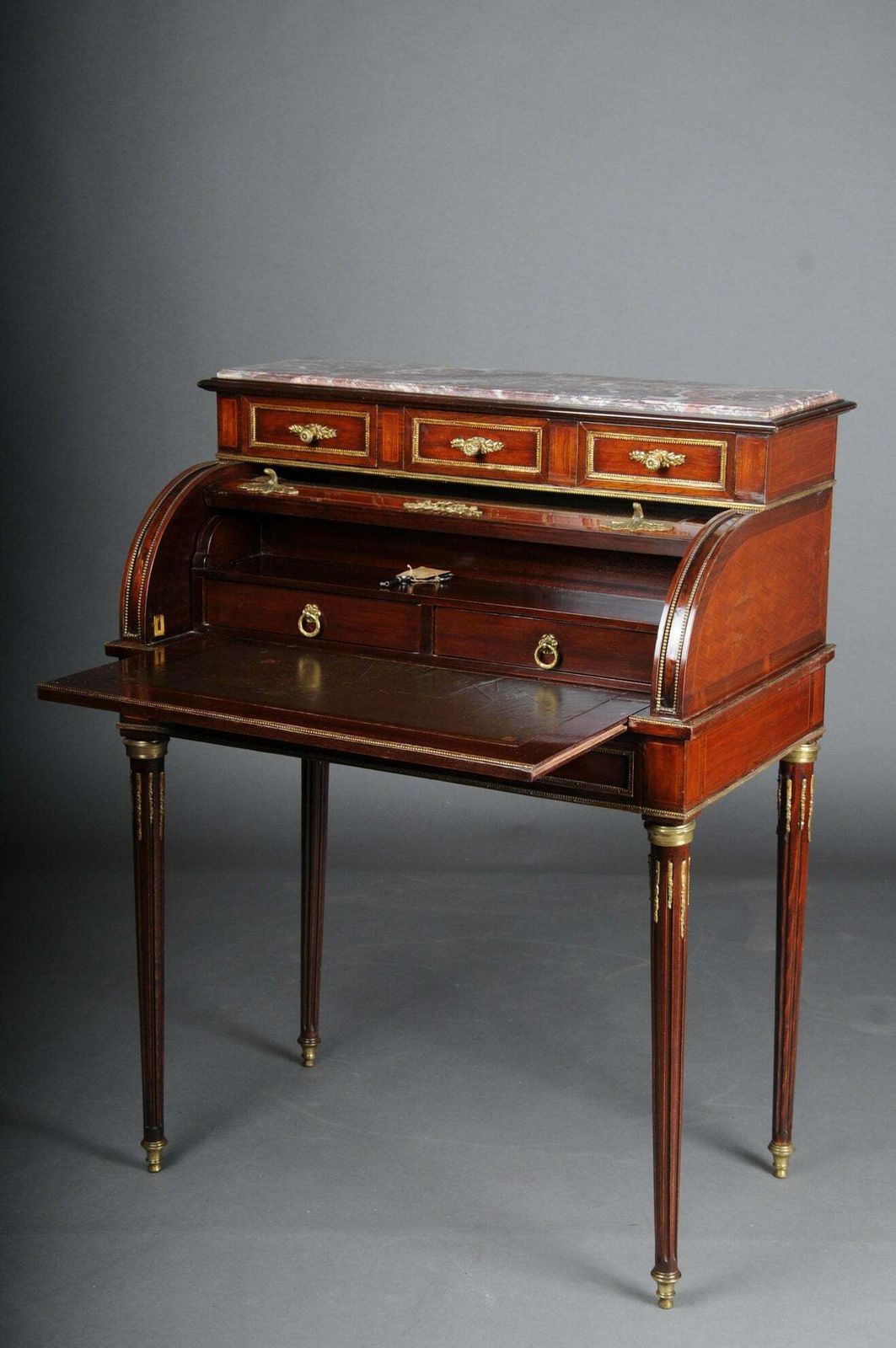 Impressive Rolling Secretary In Louis XVI 20th Century  Mahogany photo furniture