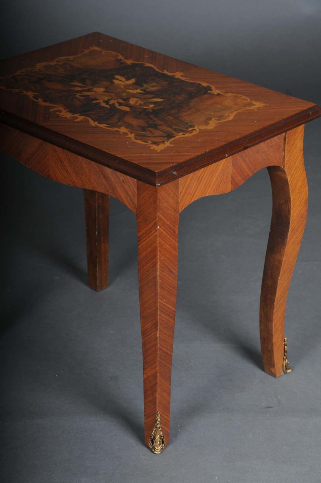 20th Century Inlaid Baroque Side Table photo Furniture
