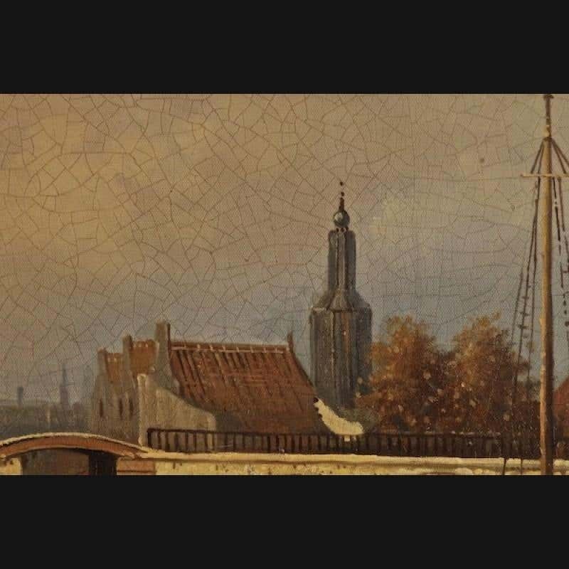 20th Century Naturalist Oil Painting Haldenthor In Aarau photo vintage