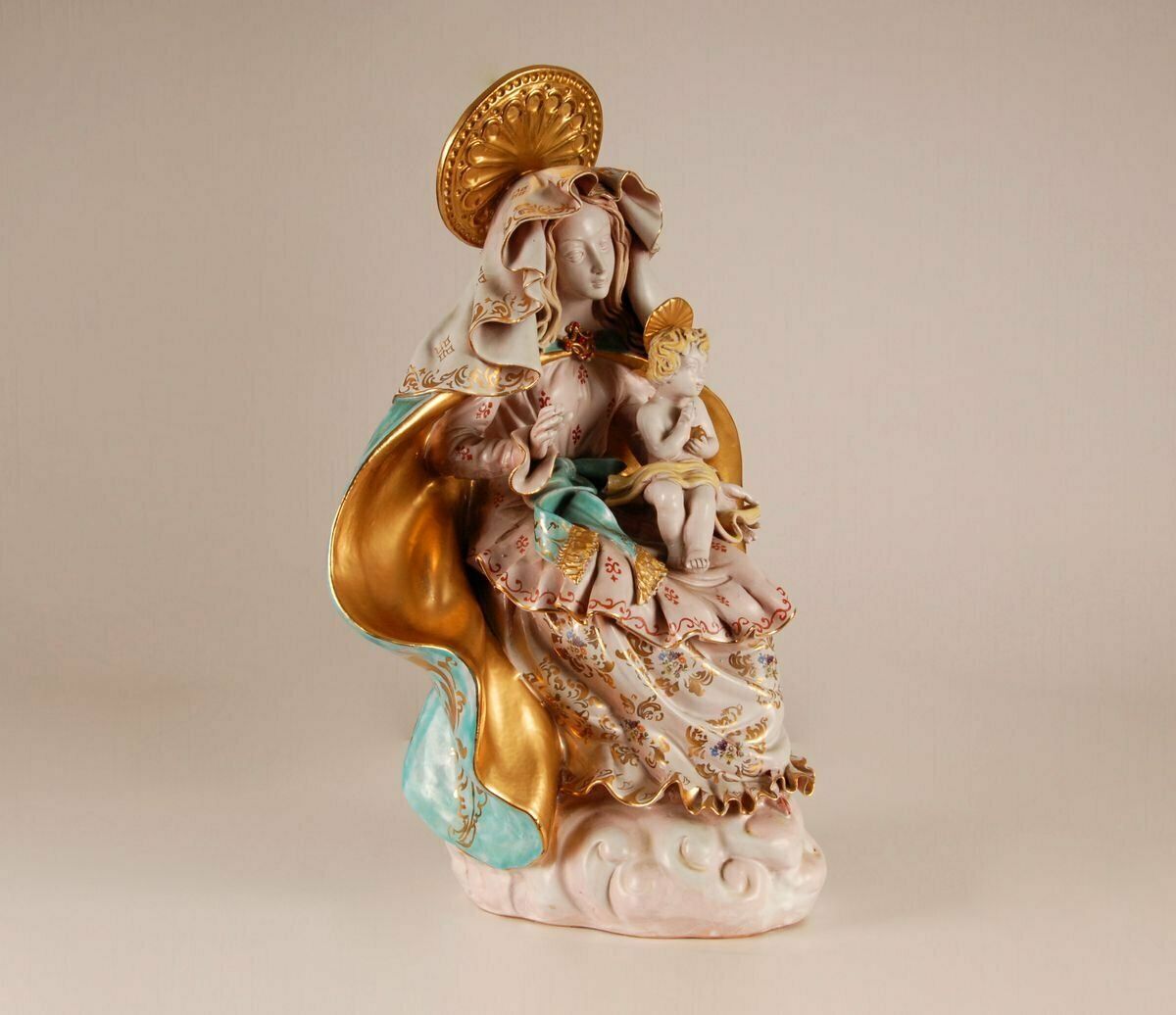 Mid Century Italian Madonna & Child Sculpture By Eugenio Pattarino, 1960s photo buy