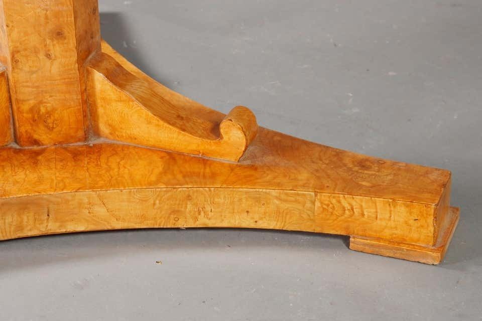 20th Century Round Folding Table In Biedermeier Style, Maple Root photo Furniture