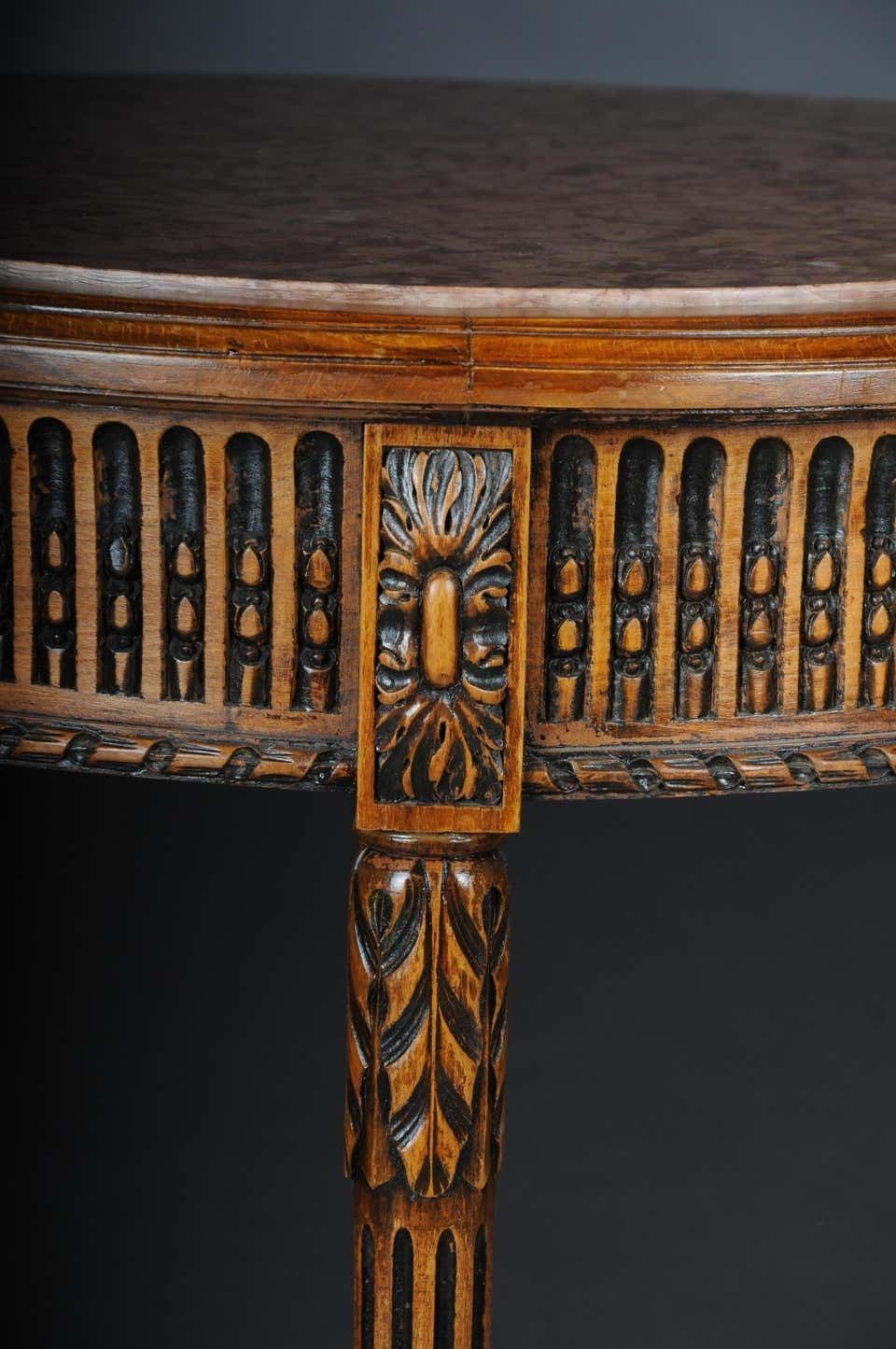 Classic French Side Table In Louis XVI, Beechwood photo vinterior