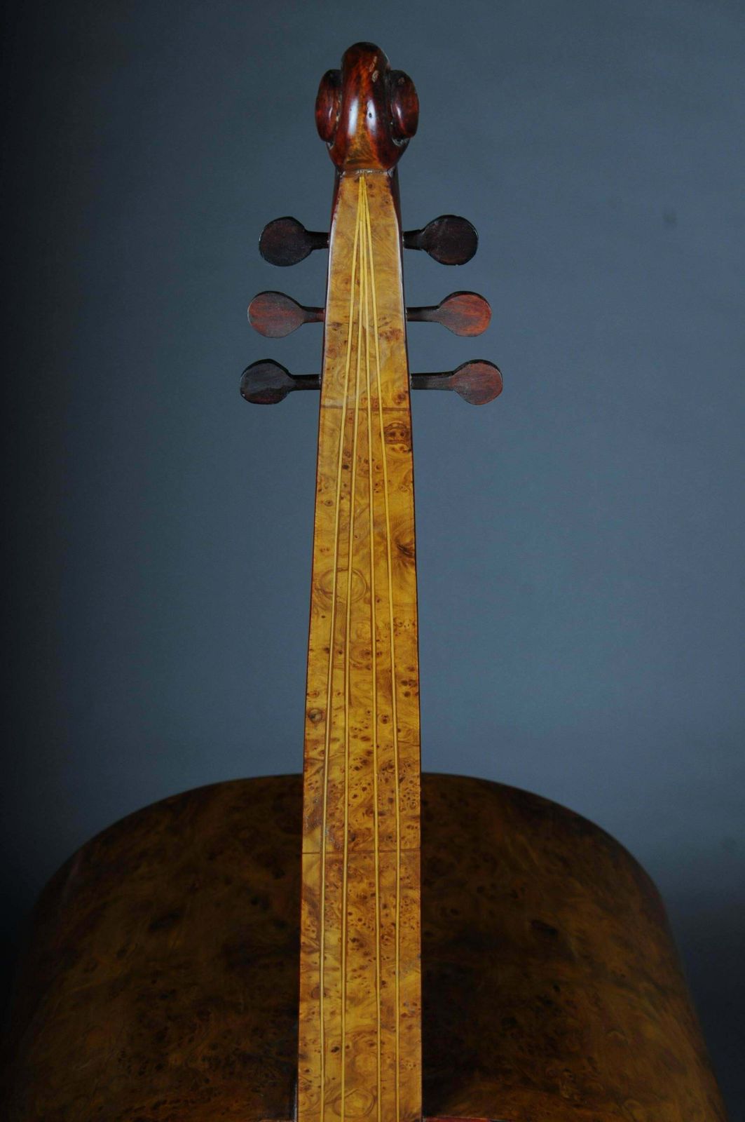 Curious Designer Chest Of Drawers As Double Bass In Maple Root Veneer photo vinterior