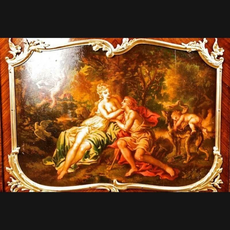 19th Century Napoleon III Style Kingwood Vernis Martin Paul Sormani Vitrine photo vintage