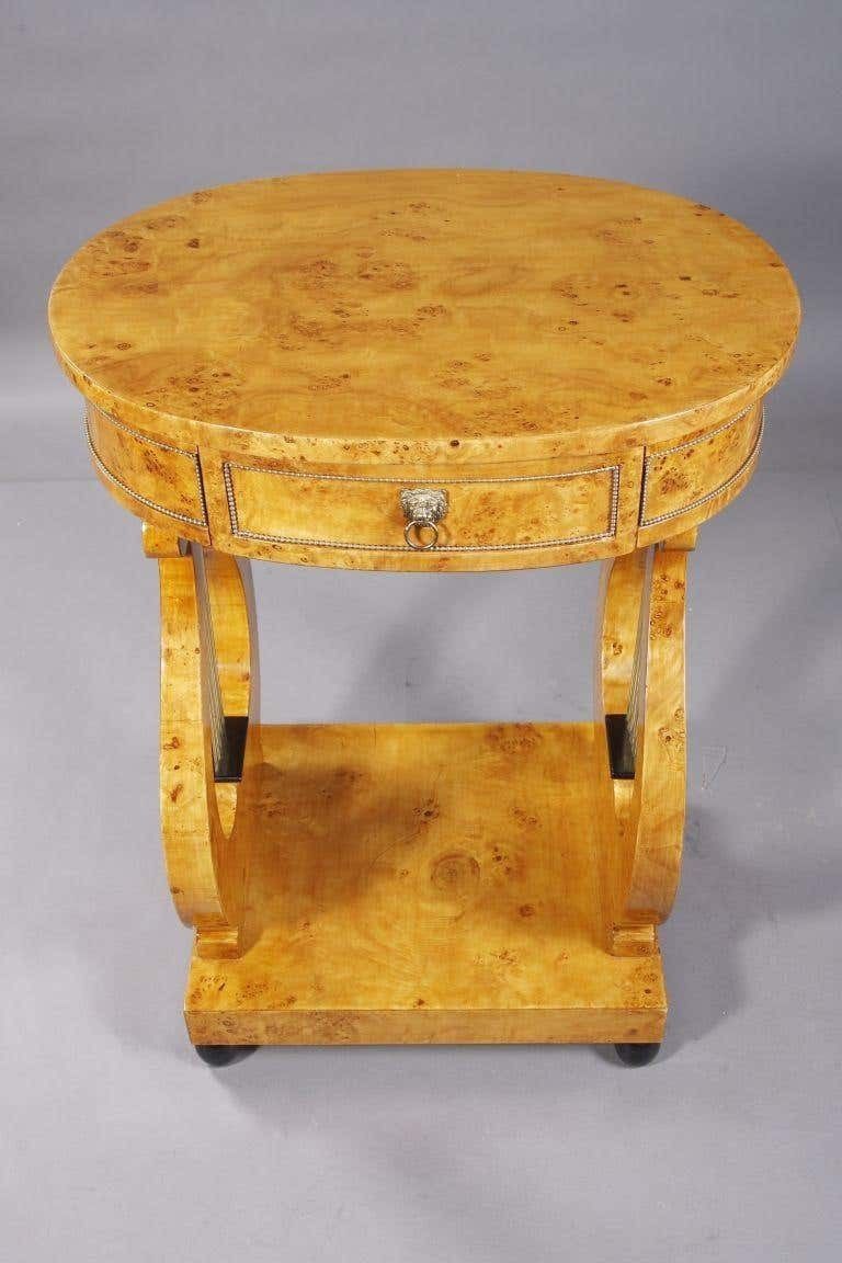 photo furniture Beautiful Lyre Sewing Table In Viennese Biedermeier Style