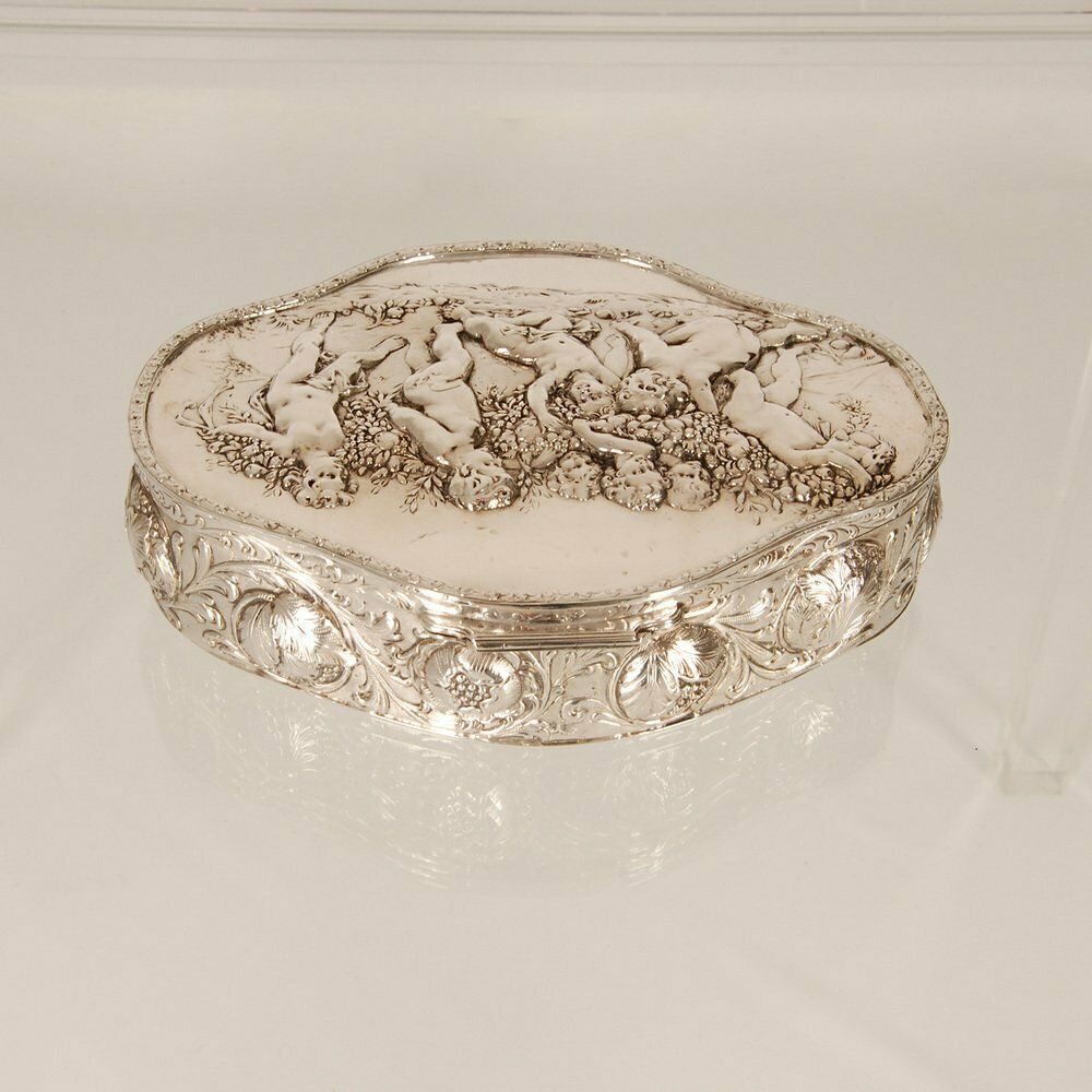 Antique German Jewelry Box In Silver From J.D.Schleißner & Söhne photo for sale