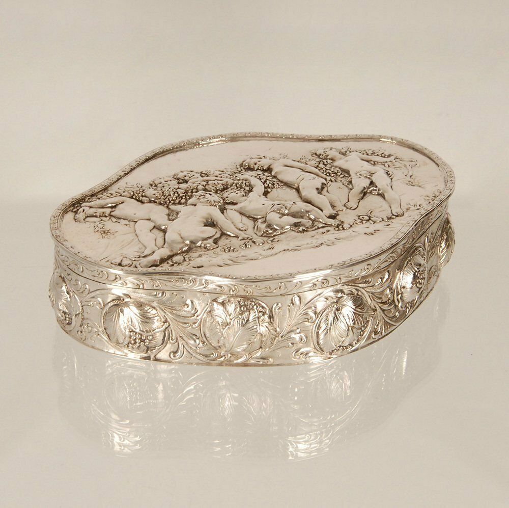 Antique German Jewelry Box In Silver From J.D.Schleißner & Söhne photo Home Decor