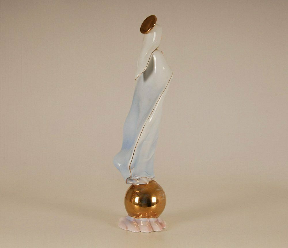 Italian Ceramic Porcelain Figurine Of Madonna By Giovanni Ronzan photo 606.0