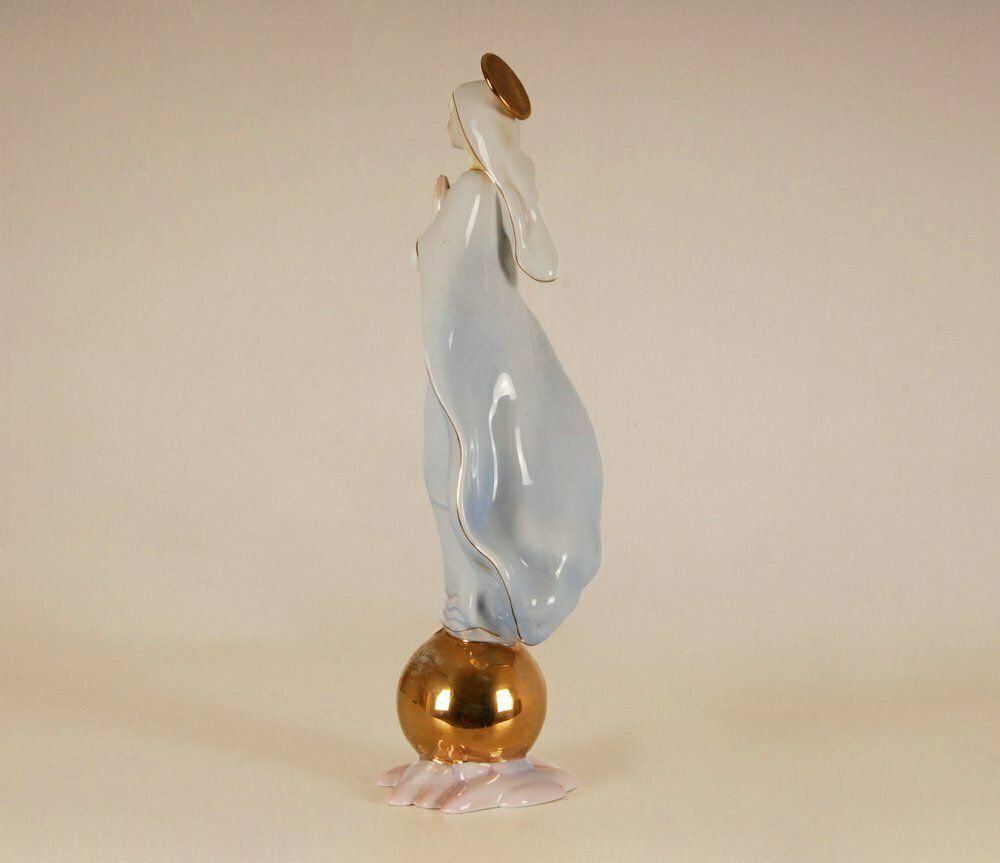 Home Decor Italian Ceramic Porcelain Figurine Of Madonna By Giovanni Ronzan photo