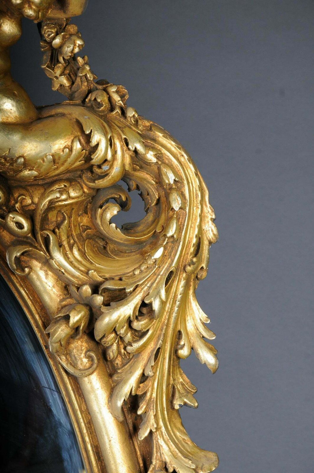 Royal And Monumental Gilded Wall Mirror After F. Linke Paris photo vintage