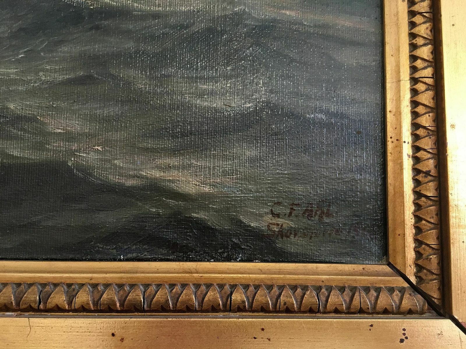 Painting "Sea" F.Ahl.Skovshoved photo for sale