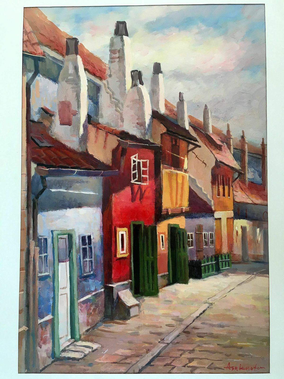 "Golden Street Prague" Acad. Painter Mikhail Ashkhotov photo Art