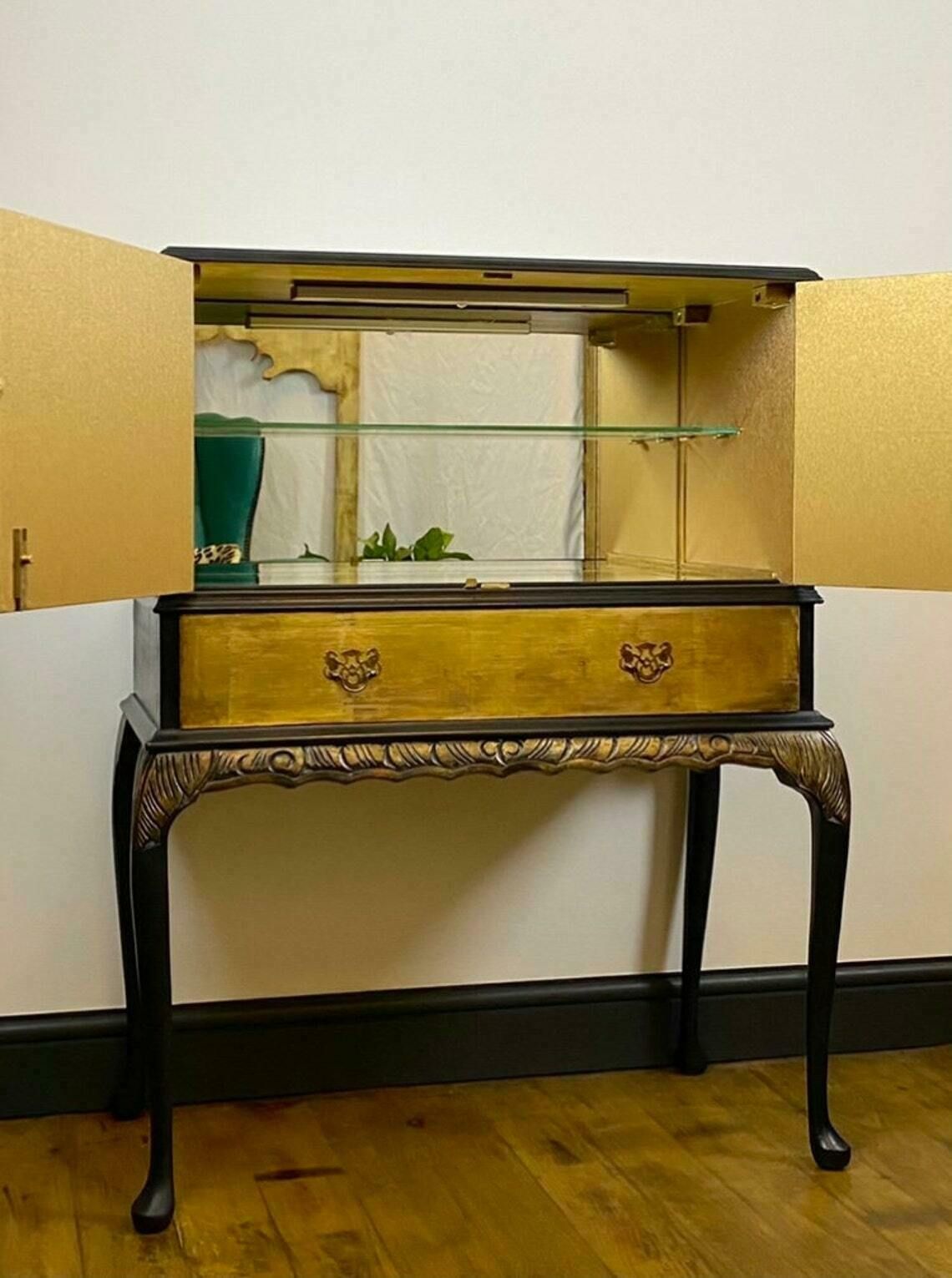 Vintage Queen Anne Cocktail/ Drinks Cabinet photo for sale