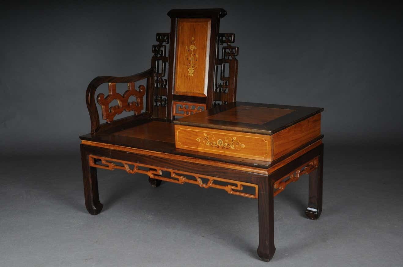 Beautiful Asian Bench / Telephone Bench, China, 20th Century photo for sale