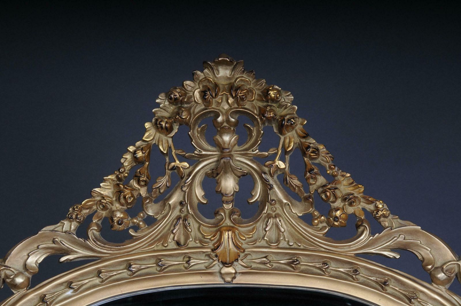 Richly Carved Royal Wall Mirror In Louis XV Beech Wood photo for sale