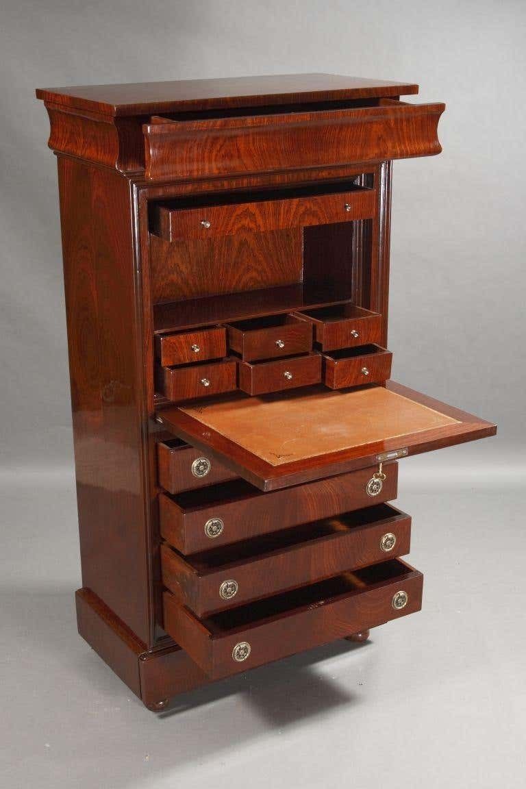Furniture 20th Century Petite Secretary In Biedermeier Style photo